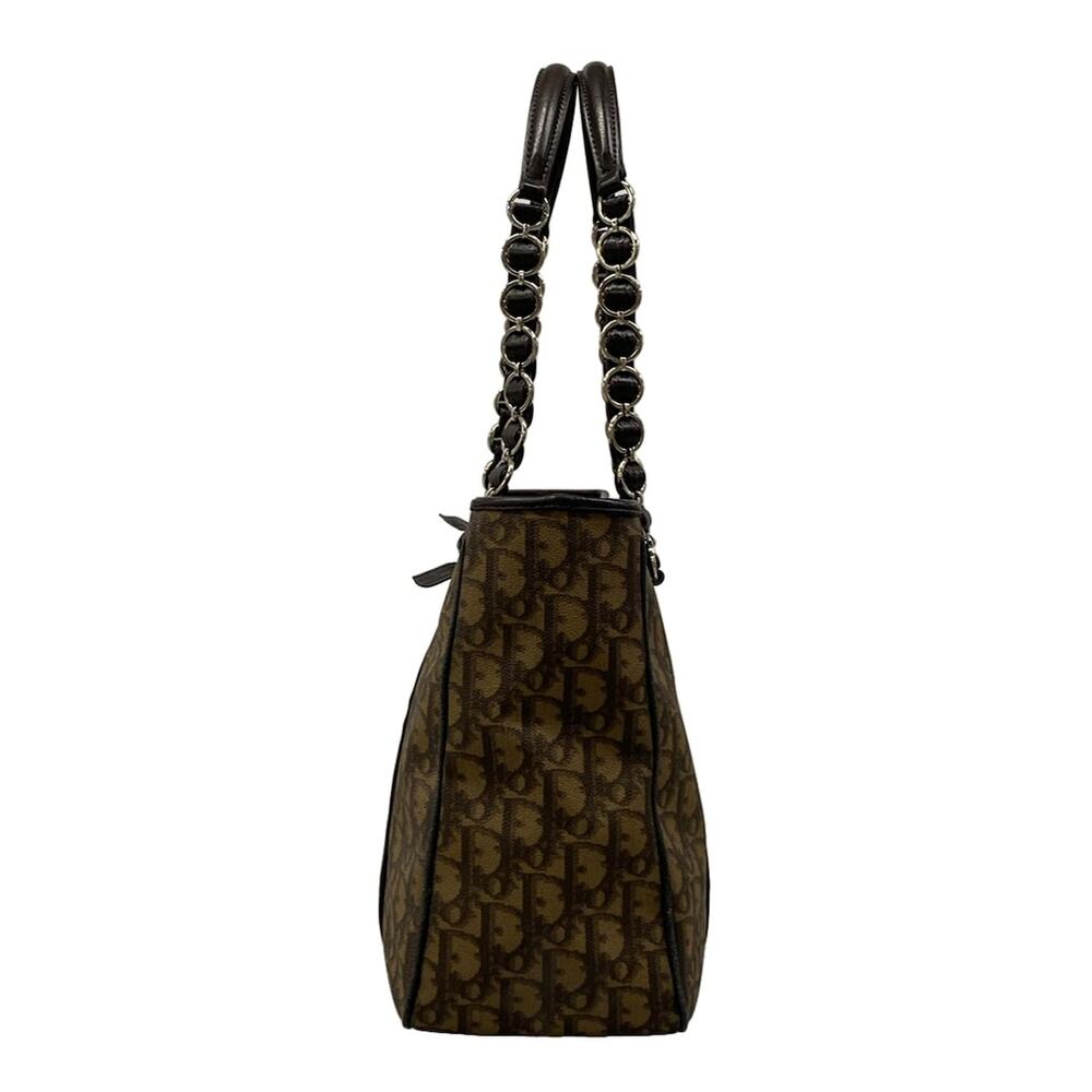 Christian Dior DIOR/ChristianDior Romantic/Trotter Tote Bag Dark Brown Brown - Picture 4 of 16